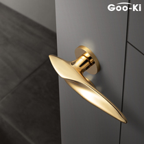 Gooqi Owl Nordic modern door lock interior bedroom split lock gold silent door handle
