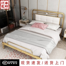 Nordic modern minimalist Princess iron bed iron frame steel frame double single adult children 1 2 1 5 1 8 meters