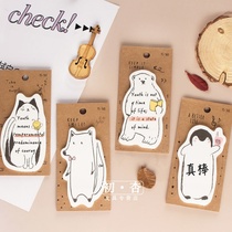 Morning light cartoon animal Post-it notes cute cat cute penguin note stickers can be torn note paper