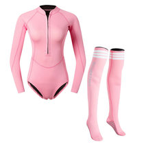 2mm Dive suit female plump sleeve swimming swimming surf warm dry dry sun and skinny jellyfish swimsuit stockings