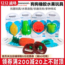 Clearance UK RoseWood Fruit Rubber Pet Toys Resistant Grinding Dog Toys