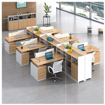 Embroidered double screen table work desk for 4 people. Custom fashion 8 tables simple for two people I want to buy office