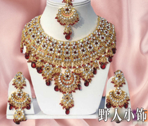 Imported Indian Jewelry necklace set national style jewelry photo studio party bride Spot 8 colors into vintage Joker