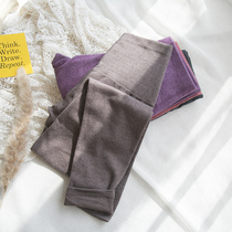 Winter new autumn pants high waist leggings inside wearing medium thick warm pants plus size wool grinding pants slim womens pants