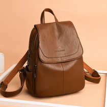 Nan Heng kangaroo real cowhide backpack female 2021 new soft leather backpack fashion simple student schoolbag travel bag