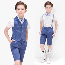 Childrens suit suit suit boys small suit British middle school childrens casual three-piece flower girl dress piano performance suit