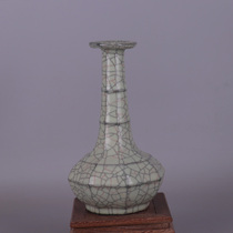 Song Guanyao Iron Tire Eight Edge Vase Antique Porcelain Old Goods Antique Folk Collection