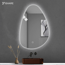 Frameless smart water drop bathroom mirror Wall Wall creative toilet anti-fog with light mirror shaped irregular decorative mirror