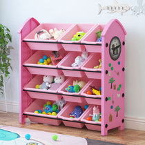  Childrens toy storage rack Kindergarten baby finishing cartoon locker multi-function storage bookshelf Plastic cabinet