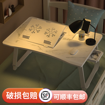 Bed table board Laptop table Lazy student dormitory upper bunk learning foldable adjustable bay window small desk Bedroom sitting floor Bedroom Simple homework bed small table