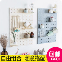 Cave board Nordic storage rack living room kitchen bedroom partition wall Wall Wall plastic storage rack
