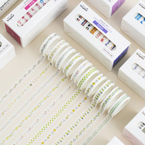 10 roll gift box set and paper tape salt series hipster strawberry plant powder cute hand account decoration sticker