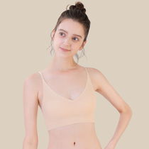 Lingerie ladies thin chest of small breasts coalestations with beautiful back bra Upper-to-shock-proof bunches Chest Summer Without Steel Rings Deep V Bra