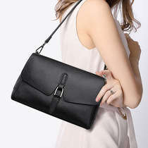 European station leather women's bag 2021 new European and American style Joker messenger bag shoulder bag ins fashion small square bag