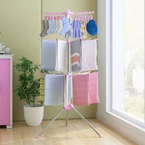 (Special) Baby drying rack floor folding balcony stainless steel drying hanger childrens towel rack baby diaper