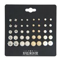 20 pairs fashion size ear stud personality women jewelry套装