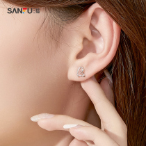 Sanfu Female Korean Heart Butterfly Star Moon Set Earrings Earrings Temperament Girls Earrings 3 pairs 772673