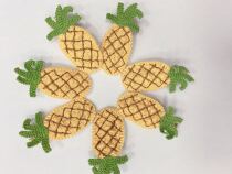 Rhyme embroidery Pineapple Dinosaur Handmade Diy Hair Accessories Material Children Homemade Clips Card-issuing Head Ornament