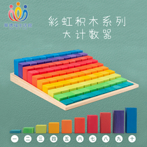 Waldorf Life Pavilion Wooden Math Teaching Aged Ladder Covered Childrens Open Building Block Toys