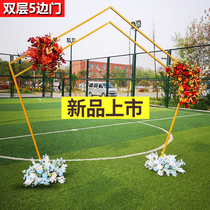 2020 new wedding props arch 5 side door wedding stage arch shelf Welcome Area background flower frame