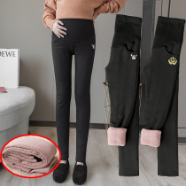 Pregnant women leggings Autumn and winter velvet pants Pregnant women wear thickened pants in winter Pregnant women warm cotton pants Autumn and winter clothing