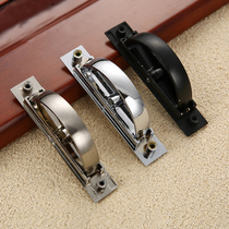 Hole distance 85mm stainless steel bright chrome pure black tatami dark handle embedded invisible 180-degree swivel handle