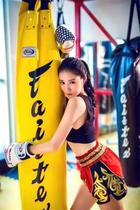 Thai Fairtex boxing Sanda Muay Thai hanging HB6 banana professional training sandbag fitness