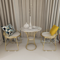 Nordic Balcony Small Tea Table Minima Room Three Sets Casual Table And Chairs Combined Bedroom Modern Iron Art Small Round Table