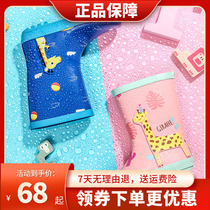 South Korea KK Tree New Child Rain Shoe Boy Girl Thickened Rubber Anti-Slip Elementary School Kids Rain Boots Midcylinder Water Shoes