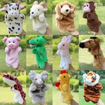 Hand doll toy set Hand can open mouth doll Fabric Handmade finger doll Warm puppy Parent-child animal Small mouse