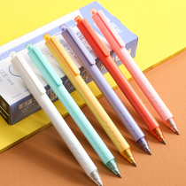 Morning Light Peach Color Aborted by Kinetic Stroke pen Macron Teenage Hearts Super Cute Students with Exam Pens Little Fresh Portable Speed Dry pen Water Pen H2810 Black