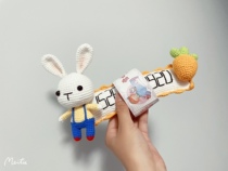 Pure hand crochet wool knitting moving car temporary parking plate custom number plate finished product