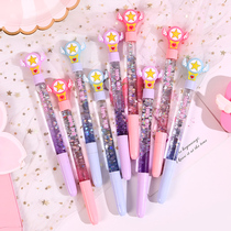 Net red pen trembles color cute girl fairy pen quicksand three-dimensional liquid gel pen student diy cartoon pen