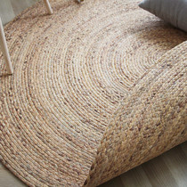 Phil hand-woven carpet round Nordic simple near jute carpet living room bedroom bedside carpet customization