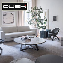 Nordic marble coffee table simple modern living room round small apartment creative furniture light luxury stainless steel side