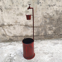 Retro industrial wind classification trash can bar creative personality wet and dry household kitchen restaurant bathroom storage tube