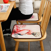 MZao Flamingo summer cushion Ice Silk comfortable breathable table mat dining chair cushion office cool insulated cushion