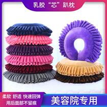 Hole Massage Bed Latex Pillow Womens Removable Beauty Salon Breathable Round Pillow Pills Pillow Core