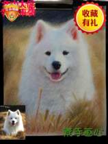 Pure characters Chinese plane hand-painted color lead sketch head living room dining room background wall decorative painting like pet customization