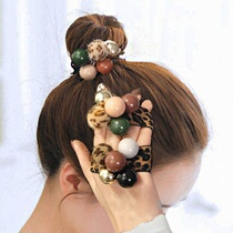 Net red hair rope BAO WEN Hairband adult headdress bracelet dual use simple hair Pearl head rope rubber band female Han