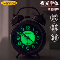 Night Light Alarm Clock Students With Bedside Bedrooms Simple Silent Metal Bells Children Creative Clock Personality Bedroom Bell