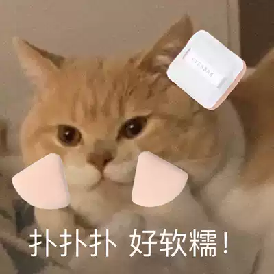 everbab cotton candy powder puff air cushion on makeup soft do not eat powder dry and wet triangle rice ball powder puff