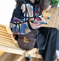 Retro Contrast Jacquard Sweater Cardigan Womens 2021 Autumn and Winter Womens Loose Round Neck Long Sleeve Knitted Jacquard