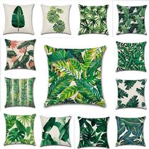 Tropical Plant Printed Loin Pillowcase Pillow Cases Chair