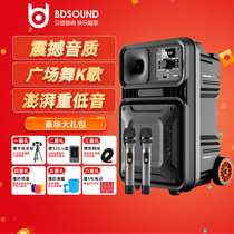 Bede wolf outdoor mobile rod audio square dance High-power K song Bluetooth home large volume bass