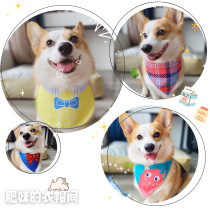 Pet triangle scarf dog cat saliva towel waterproof non-stick hair large and medium small dog Koji bib scarf accessories photo