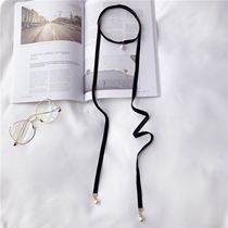 2021 Korea new simple adjustable collar neck chain silk scarf Harajuku neck jewelry velvet neckband women