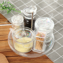 Acrylic plastic transparent oil bottle vinegar bottle seasoning bottle seasoning tank chili bottle leak-proof toothpick tube