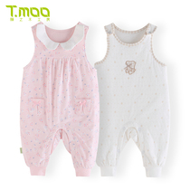 tmoo baby suit carpenter room vest autumn winter newborns camshoulder baby sleeveless one-piece clothes back with pants