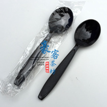 Disposable spoon Porridge spoon Meal spoon Soup spoon thickened dessert spoon Digging watermelon spoon Independent packaging round head spoon 100